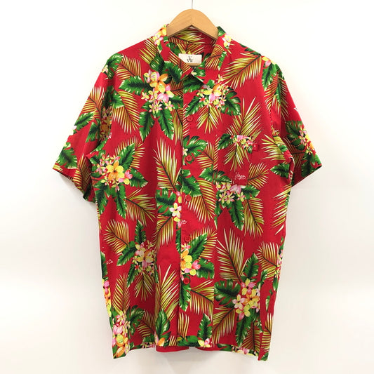 【中古品】【メンズ】 VIRGO WEAR WORKS ヴァルゴウェアワークス OPEN COLLAR ALOHA SHIRT VG-SH-230 オープンカラー アロハシャツ 半袖 カジュアルシャツ トップス 140-260730-hn-05-fur サイズ：4 カラー：レッド系 万代Net店