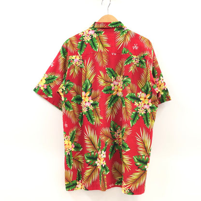 【中古品】【メンズ】 VIRGO WEAR WORKS ヴァルゴウェアワークス OPEN COLLAR ALOHA SHIRT VG-SH-230 オープンカラー アロハシャツ 半袖 カジュアルシャツ トップス 140-260730-hn-05-fur サイズ：4 カラー：レッド系 万代Net店