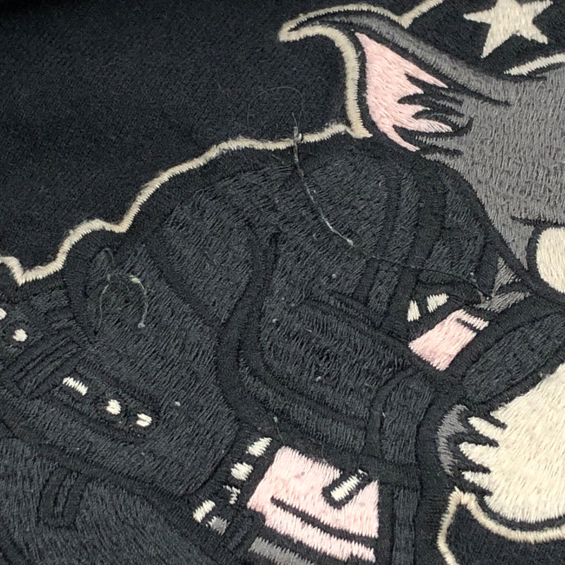 【現状渡し品】【メンズ】 VANSON バンソン TOM AND JERRY EMBROIDERY LS TEE トムアンドジェリー 刺繡 長袖Tシャツ トップス 145-261024-hn-04-fur サイズ：M カラー：ブラック/ベージュ系 万代Net店