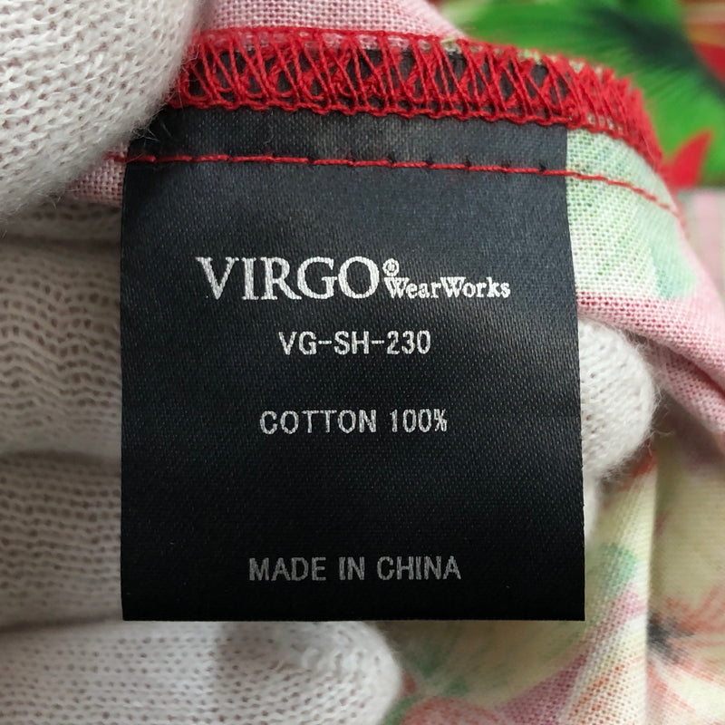 【中古品】【メンズ】 VIRGO WEAR WORKS ヴァルゴウェアワークス OPEN COLLAR ALOHA SHIRT VG-SH-230 オープンカラー アロハシャツ 半袖 カジュアルシャツ トップス 140-260730-hn-05-fur サイズ：4 カラー：レッド系 万代Net店