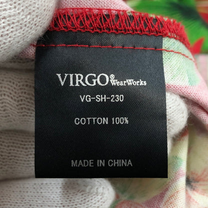 【中古品】【メンズ】 VIRGO WEAR WORKS ヴァルゴウェアワークス OPEN COLLAR ALOHA SHIRT VG-SH-230 オープンカラー アロハシャツ 半袖 カジュアルシャツ トップス 140-260730-hn-05-fur サイズ：4 カラー：レッド系 万代Net店