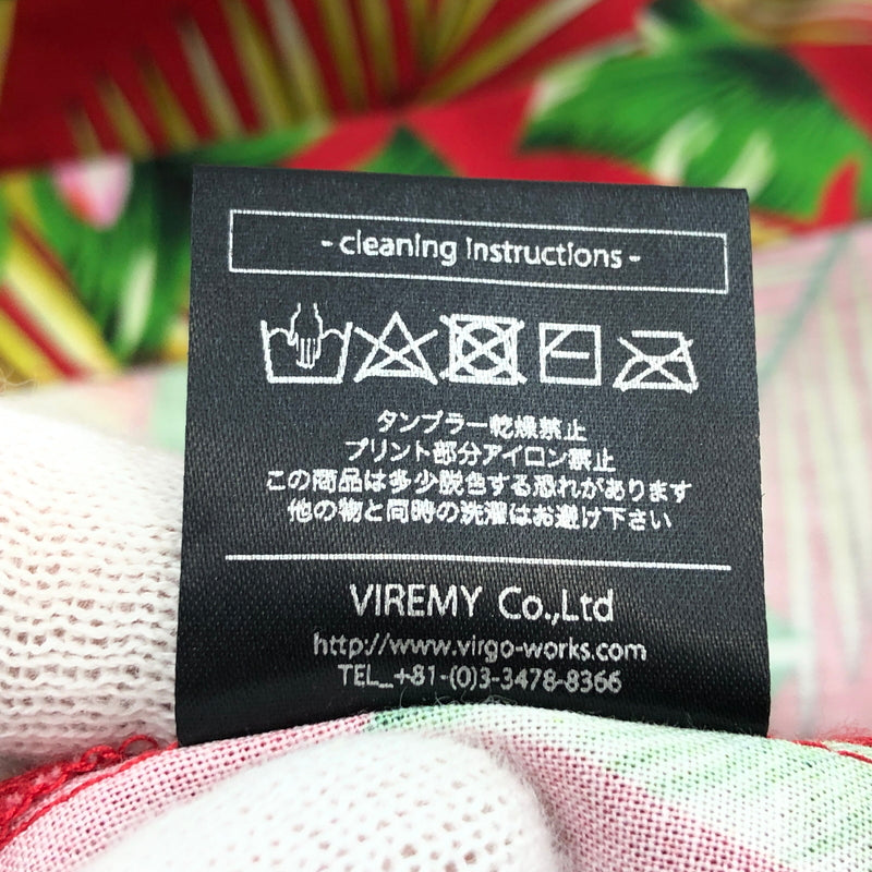 【中古品】【メンズ】 VIRGO WEAR WORKS ヴァルゴウェアワークス OPEN COLLAR ALOHA SHIRT VG-SH-230 オープンカラー アロハシャツ 半袖 カジュアルシャツ トップス 140-260730-hn-05-fur サイズ：4 カラー：レッド系 万代Net店
