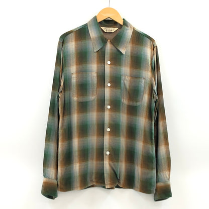 【中古品】【メンズ】 JELADO ジェラード STARRY GATE RAYON OMBRE L/S SHIRT スターリーゲート レーヨン オンブレ 長袖シャツ カジュアルシャツ トップス 145-260730-hn-06-fur サイズ：L カラー：グリーン/ブラウン系 万代Net店