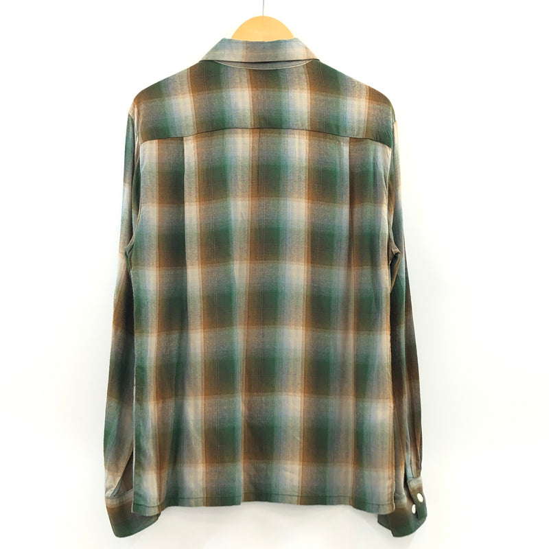 【中古品】【メンズ】 JELADO ジェラード STARRY GATE RAYON OMBRE L/S SHIRT スターリーゲート レーヨン オンブレ 長袖シャツ カジュアルシャツ トップス 145-260730-hn-06-fur サイズ：L カラー：グリーン/ブラウン系 万代Net店