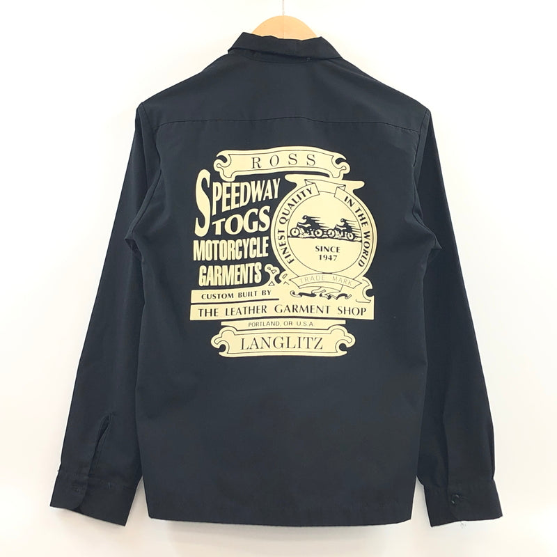 【現状渡し品】【メンズ】 LANGLITZ LEATHERS ラングリッツレザーズ LS POCKET SHIRT ポケット付き 長袖シャツ カジュアルシャツ トップス 145-261024-hn-05-fur サイズ：S カラー：ブラック 万代Net店