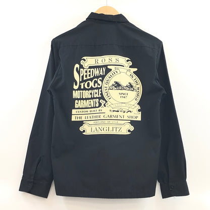【現状渡し品】【メンズ】 LANGLITZ LEATHERS ラングリッツレザーズ LS POCKET SHIRT ポケット付き 長袖シャツ カジュアルシャツ トップス 145-261024-hn-05-fur サイズ：S カラー：ブラック 万代Net店