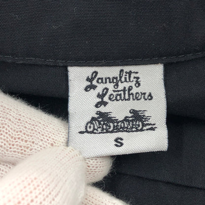 【現状渡し品】【メンズ】 LANGLITZ LEATHERS ラングリッツレザーズ LS POCKET SHIRT ポケット付き 長袖シャツ カジュアルシャツ トップス 145-261024-hn-05-fur サイズ：S カラー：ブラック 万代Net店