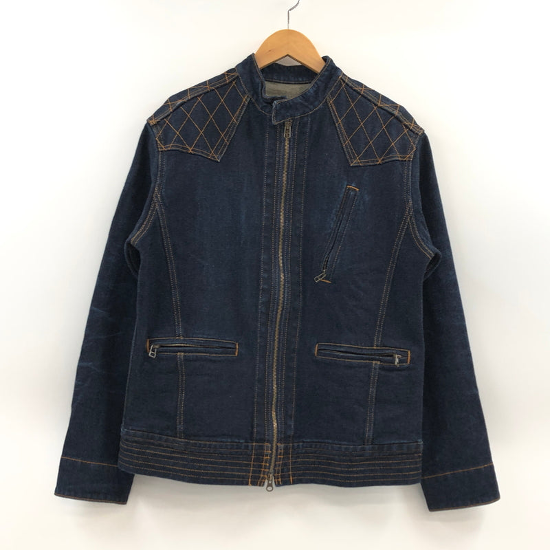【中古品】【メンズ】 KOJIMA GENES 児島ジーンズ SINGLE RIDERS DENIM JACKET シングル ライダース デニムジャケット アウター 145-260730-hn-07-fur サイズ：XL カラー：インディゴ 万代Net店
