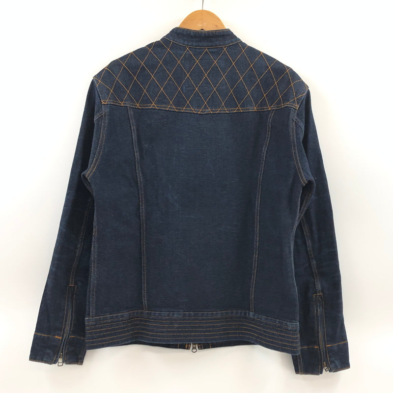 【中古品】【メンズ】 KOJIMA GENES 児島ジーンズ SINGLE RIDERS DENIM JACKET シングル ライダース デニムジャケット アウター 145-260730-hn-07-fur サイズ：XL カラー：インディゴ 万代Net店