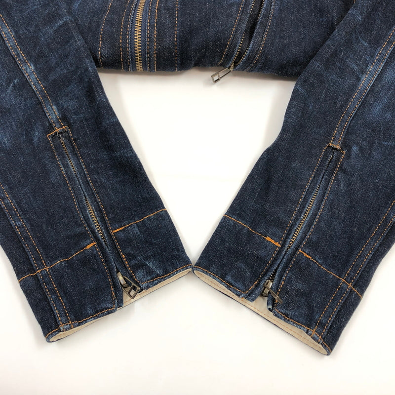【中古品】【メンズ】 KOJIMA GENES 児島ジーンズ SINGLE RIDERS DENIM JACKET シングル ライダース デニムジャケット アウター 145-260730-hn-07-fur サイズ：XL カラー：インディゴ 万代Net店