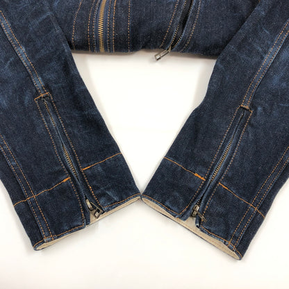 【中古品】【メンズ】 KOJIMA GENES 児島ジーンズ SINGLE RIDERS DENIM JACKET シングル ライダース デニムジャケット アウター 145-260730-hn-07-fur サイズ：XL カラー：インディゴ 万代Net店