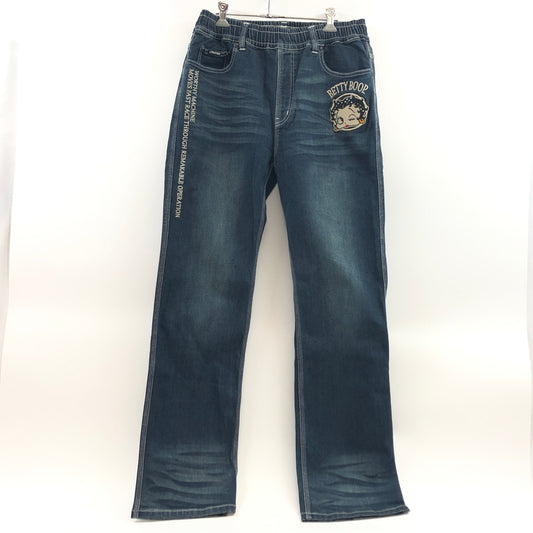 【中古品】【メンズ】 THE BRAVE MAN ブレイブマン × BETTY BOOP ベティブープ STRETCH JEANS ストレッチジーンズ 刺繡 デニムパンツ ボトムス 156-261024-hn-06-fur サイズ：34 カラー：インディゴ 万代Net店