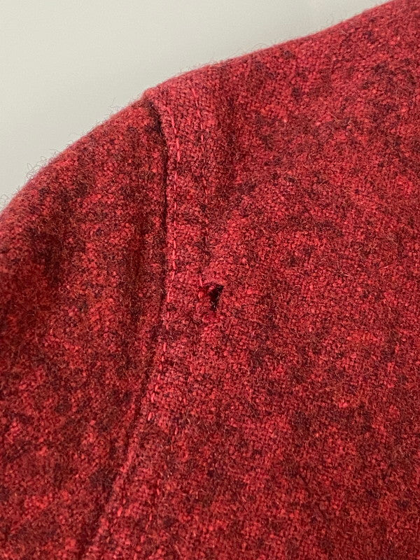 【現状渡し品】【レディース】 USED メタル釦カバーオールフランネルシャツ 長袖シャツ トップス 170-250103-me-14-min カラー：レッド 万代Net店