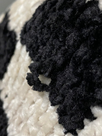 【中古品】【メンズ/レディース】 STUSSY ステューシー CROCHET CHECKERD BEANIE クロウシェイ チェッカー ビーニー ニット キャップ ハット 帽子 185-251024-em-09-min カラー：ブラック/ホワイト 万代Net店