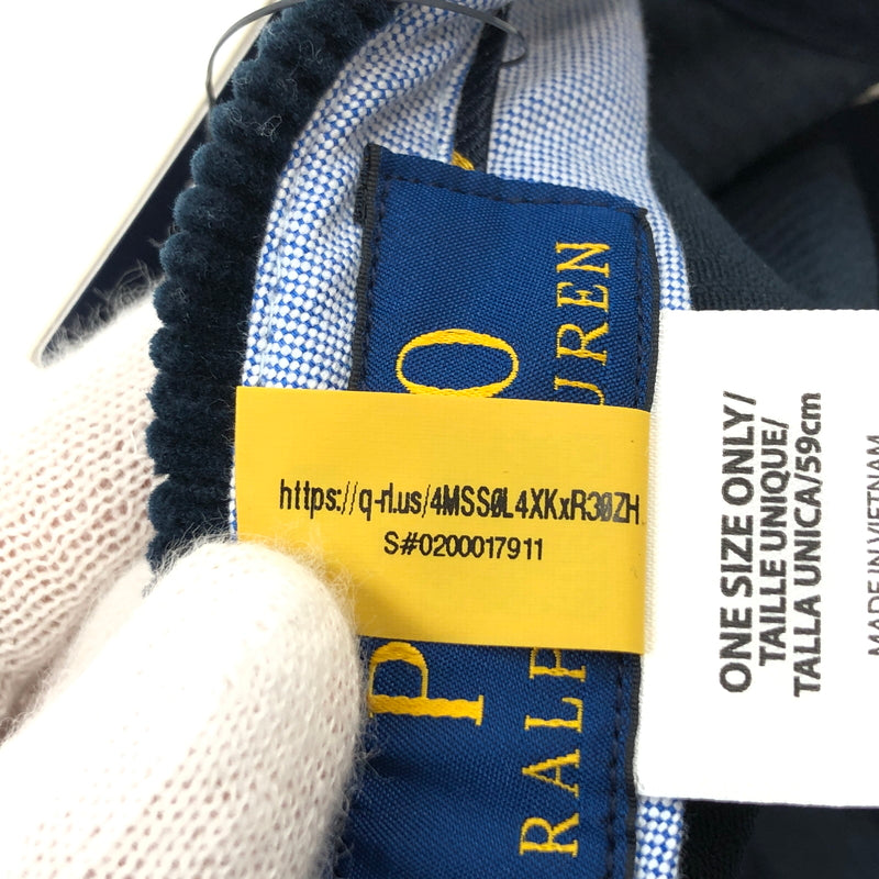 【中古品】【メンズ/レディース】 POLO RALPH LAUREN ポロラルフローレン PONY EMBROIDERY CORDUROY BB CAP ポニーエンブロイダリー コーデュロイ ベースボールキャップ 帽子 185-260730-hn-09-fur サイズ：ONE SIZE カラー：ネイビー 万代Net店