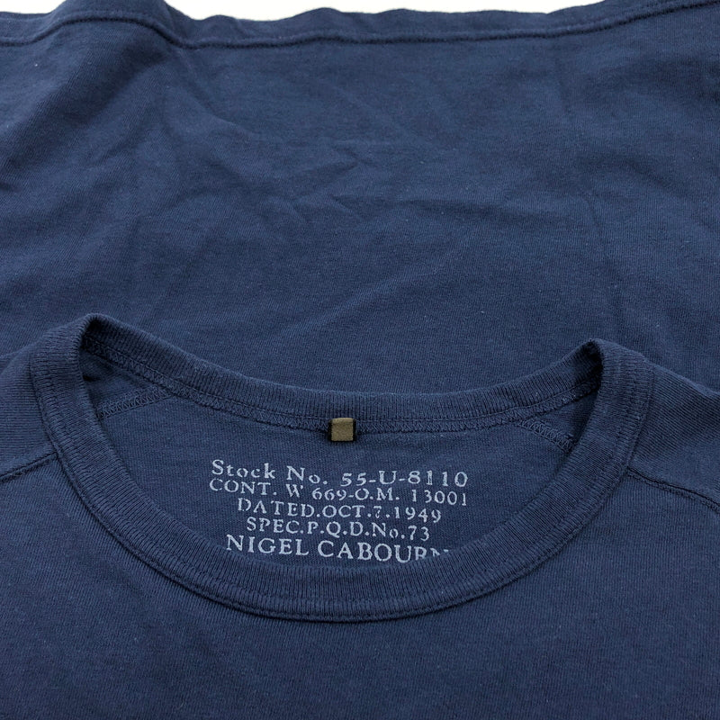 【現状渡し品】【メンズ】 NIGEL CABOURN ナイジェルケーボン WOOD BUTTON S/S POCKET TEE 55-U-8110 ウッドボタン 半袖 ポケットTシャツ トップス 145-260730-hn-10-fur サイズ：48 カラー：ネイビー 万代Net店