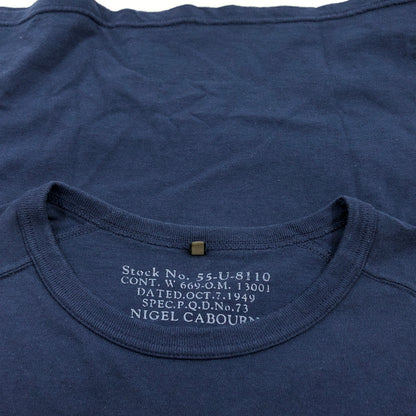 【現状渡し品】【メンズ】 NIGEL CABOURN ナイジェルケーボン WOOD BUTTON S/S POCKET TEE 55-U-8110 ウッドボタン 半袖 ポケットTシャツ トップス 145-260730-hn-10-fur サイズ：48 カラー：ネイビー 万代Net店