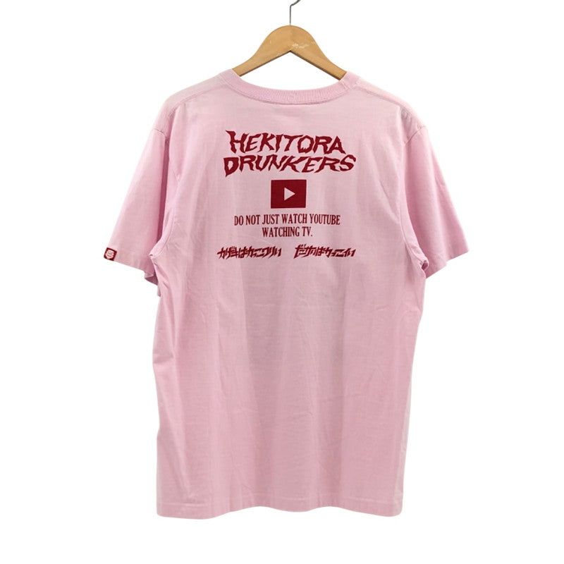 【現状渡し品】【メンズ】 PUNK DRUNKERS パンクドランカーズ × へきトラハウス 半袖Tシャツ トップス 142-251204-hn-08-fur サイズ：L カラー：ピンク 万代Net店