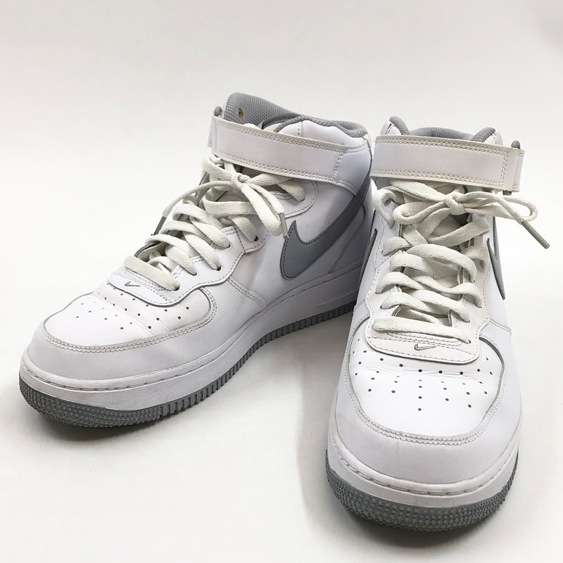 【中古品】【メンズ】 NIKE ナイキ AIR FORCE 1 MID "BORROWS BIG" DV0806-100 エアフォース1 ミッド ボローズ ビッグ スニーカー シューズ 靴 160-261025-hn-02-fur サイズ：27.5cm US9.5 カラー：ホワイト/グレー 万代Net店