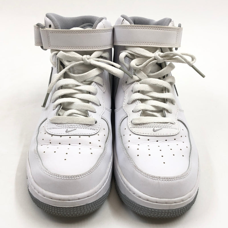 【中古品】【メンズ】 NIKE ナイキ AIR FORCE 1 MID "BORROWS BIG" DV0806-100 エアフォース1 ミッド ボローズ ビッグ スニーカー シューズ 靴 160-261025-hn-02-fur サイズ：27.5cm US9.5 カラー：ホワイト/グレー 万代Net店