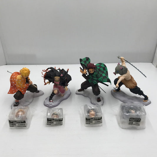 【中古品】 コトブキヤ ARTFX J 鬼滅の刃 フィギュア 竈門炭治郎 竈門禰豆子 嘴平伊之助 我妻善逸 4体セット 本体のみ 特典の表情替えパーツ付属 051-260721-ti-01-tagh 万代Net店
