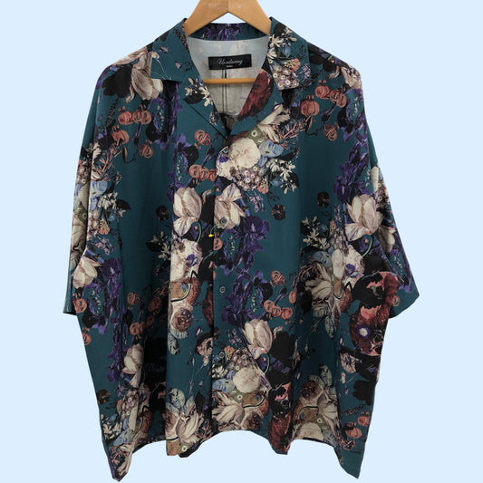 【中古品】【メンズ】 UNRELAXING アンリラクシング UR-527 総柄 SS SHIRT 半袖シャツ カジュアルシャツ トップス 147-260513-sa-01-fur サイズ：FREE カラー：グリーン系 万代Net店