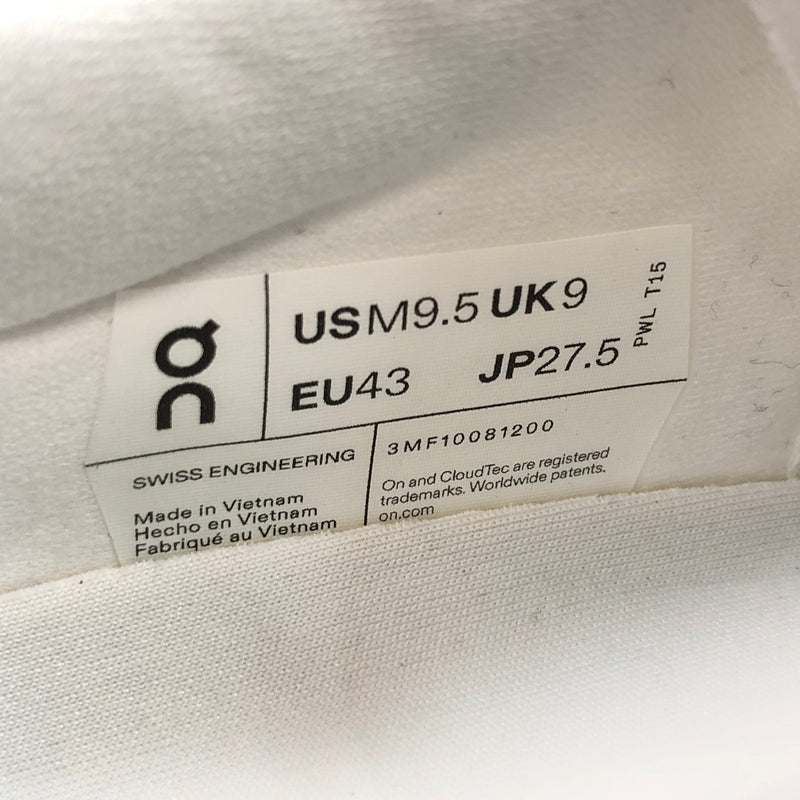【中古品】【メンズ】 ON オン LOW CUT SNEAKERS 3MF10081200 ローカットスニーカー シューズ 靴 162-261025-hn-05-fur サイズ：27.5cm US9.5 カラー：ホワイト 万代Net店