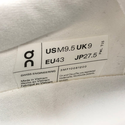 【中古品】【メンズ】 ON オン LOW CUT SNEAKERS 3MF10081200 ローカットスニーカー シューズ 靴 162-261025-hn-05-fur サイズ：27.5cm US9.5 カラー：ホワイト 万代Net店