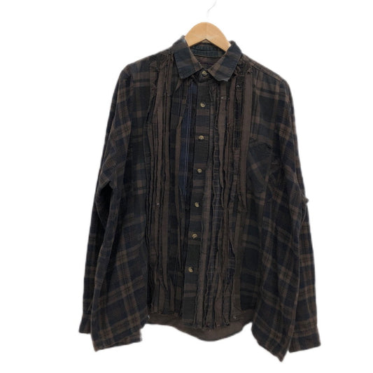 【中古品】【メンズ】 Rebuild by Needles リビルドバイニードルス FLANNEL SHIRT NS309 フランネルシャツ カジュアルシャツ 長袖 トップス 140-250119-hn-02-fur サイズ：不明 カラー：ブラウン系 万代Net店