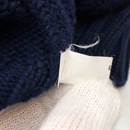 【中古品】【メンズ】 IZOD アイゾッド ロゴ刺繍 ニット セーター トップス 146-261026-hn-01-fur サイズ：XL カラー：ネイビー 万代Net店