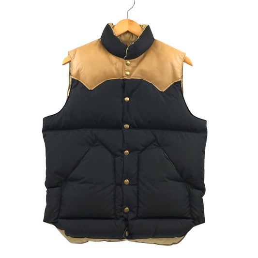 【中古品】【メンズ】 Rocky Mountain FeatherBed ロッキーマウンテンフェザーベッド DOWN VEST 200-192-01 ダウンベスト アウター 145-260218-hn-06-fur サイズ：40 カラー：ブラック/ベージュ系 万代Net店