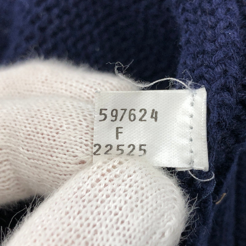 【中古品】【メンズ】 IZOD アイゾッド ロゴ刺繍 ニット セーター トップス 146-261026-hn-01-fur サイズ：XL カラー：ネイビー 万代Net店