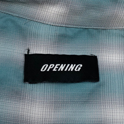 【中古品】【メンズ】 OPENING オープニング OMBRE CHECK DISTRESSED S/S SHIRT OPA230408 オンブレ チェック ディストレスド 半袖シャツ カジュアルシャツ トップス 142-260514-hn-02-fur サイズ：M カラー：ブルー系 万代Net店