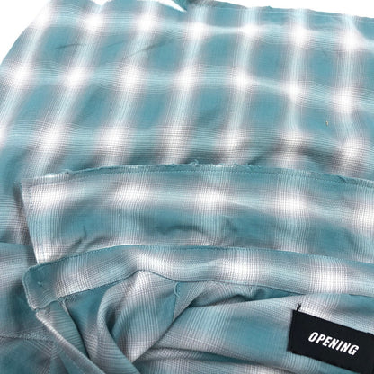【中古品】【メンズ】 OPENING オープニング OMBRE CHECK DISTRESSED S/S SHIRT OPA230408 オンブレ チェック ディストレスド 半袖シャツ カジュアルシャツ トップス 142-260514-hn-02-fur サイズ：M カラー：ブルー系 万代Net店