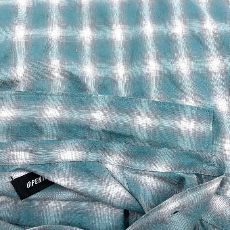 【中古品】【メンズ】 OPENING オープニング OMBRE CHECK DISTRESSED S/S SHIRT OPA230408 オンブレ チェック ディストレスド 半袖シャツ カジュアルシャツ トップス 142-260514-hn-02-fur サイズ：M カラー：ブルー系 万代Net店