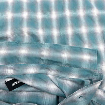 【中古品】【メンズ】 OPENING オープニング OMBRE CHECK DISTRESSED S/S SHIRT OPA230408 オンブレ チェック ディストレスド 半袖シャツ カジュアルシャツ トップス 142-260514-hn-02-fur サイズ：M カラー：ブルー系 万代Net店
