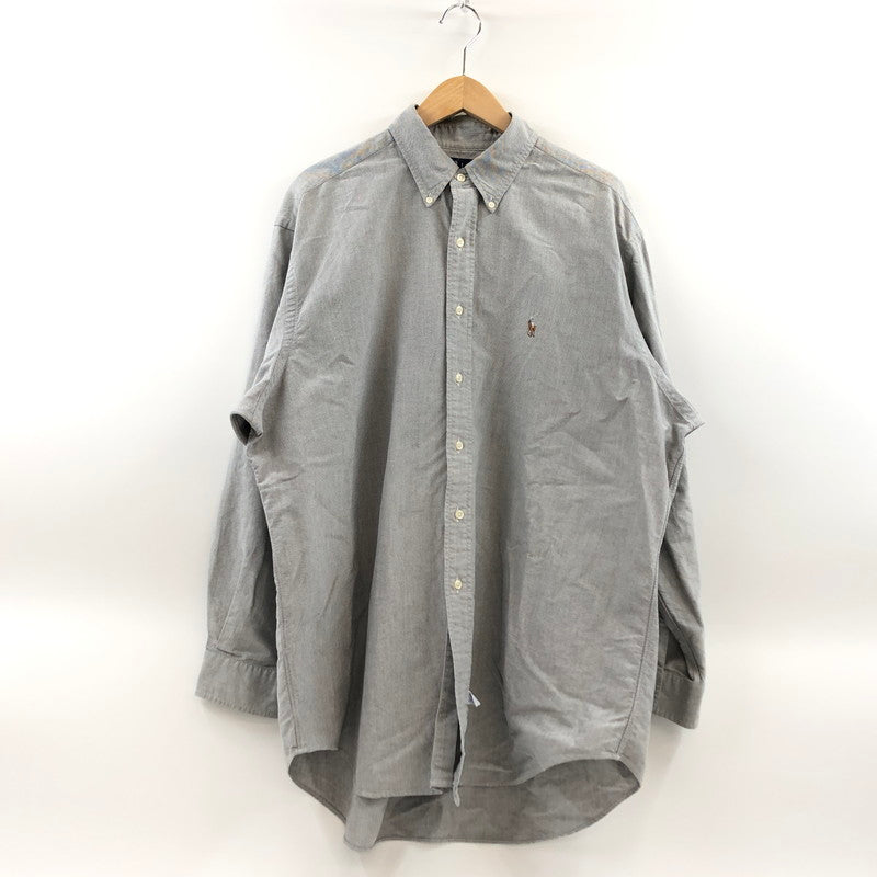 【中古品】【メンズ】 POLO RALPH LAUREN ポロラルフローレン YARMOUTH L/S SHIRT ヤーマス 長袖シャツ カジュアルシャツ トップス 146-260514-hn-03-fur サイズ：17-34 カラー：グレー系 万代Net店