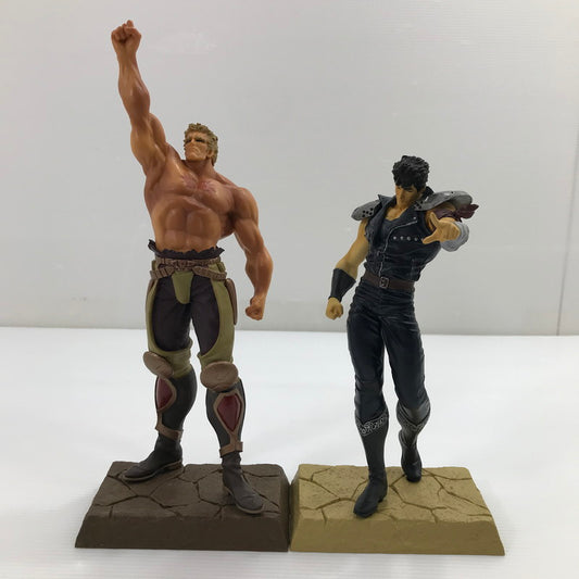 【現状渡し品】 北斗の拳 プレミアムフィギュア ケンシロウ＆ラオウ 2体セット 箱なし プライズ ラオウの足部分の破損あり 051-260526-ti-09-tag 万代Net店