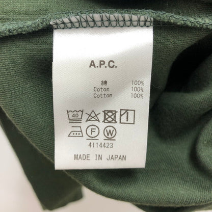 【中古美品】【メンズ】 A.P.C. アーペーセー A.P.C アーペーセー ダブルポケット Tシャツ 141-241111-wy-10-tom サイズ：L カラー：グリーン 万代Net店