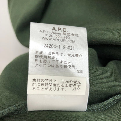 【中古美品】【メンズ】 A.P.C. アーペーセー A.P.C アーペーセー ダブルポケット Tシャツ 141-241111-wy-10-tom サイズ：L カラー：グリーン 万代Net店