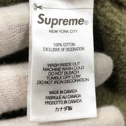 【中古品】【メンズ】 SUPREME シュプリーム x WTAPS ダブルタップス 21AW SIC'EM!HOODRD SWEATSHIRT シリエム フーディー スウェットシャツ パーカー トップス 149-260516-hn-01-fur サイズ：L カラー：オリーブ系 万代Net店