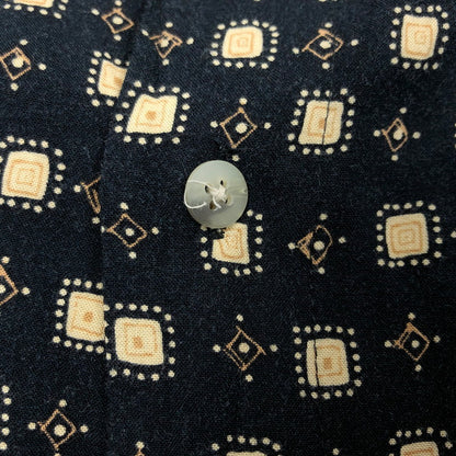 【中古品】【メンズ】 PIERRE CARDIN ピエールカルダン RAYON S/S SHIRT 総柄 レーヨン 半袖シャツ カジュアルシャツ トップス 146-260516-hn-03-fur サイズ：3X カラー：ブラック/ベージュ 万代Net店