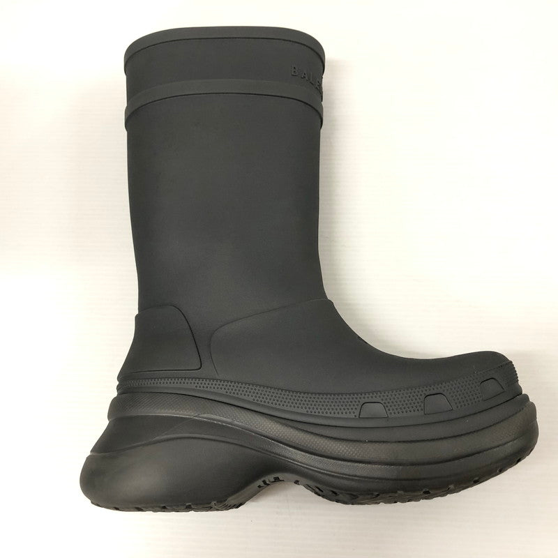 【中古品】【メンズ】 BALENCIAGA バレンシアガ CROCS クロックス 677384W1S8E1500 ラバーレインブーツ  164-240323-tk-1-tei サイズ：42 カラー：グレー 万代Net店