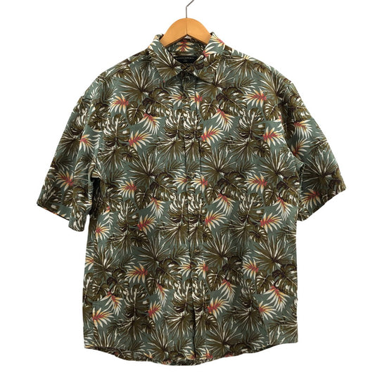 【中古品】【メンズ】 BANANA REPUBLIC バナナリパブリック OVERSIZED FIT LINEN S/S SHIRT オーバーサイズド フィット リネン 半袖シャツ カジュアルシャツ トップス 146-260516-hn-04-fur サイズ：M カラー：グリーン系 万代Net店