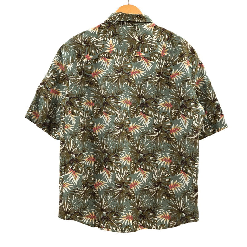 【中古品】【メンズ】 BANANA REPUBLIC バナナリパブリック OVERSIZED FIT LINEN S/S SHIRT オーバーサイズド フィット リネン 半袖シャツ カジュアルシャツ トップス 146-260516-hn-04-fur サイズ：M カラー：グリーン系 万代Net店