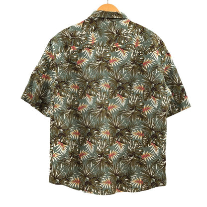 【中古品】【メンズ】 BANANA REPUBLIC バナナリパブリック OVERSIZED FIT LINEN S/S SHIRT オーバーサイズド フィット リネン 半袖シャツ カジュアルシャツ トップス 146-260516-hn-04-fur サイズ：M カラー：グリーン系 万代Net店
