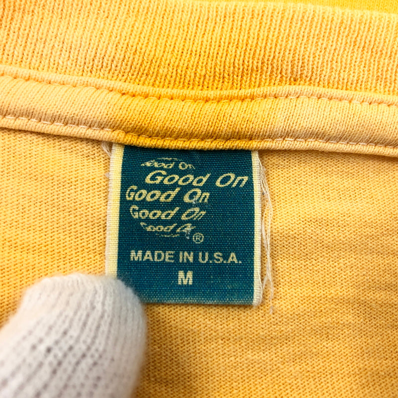 【現状渡し品】【メンズ】 GOOD ON グッドオン POCKET S/S TEE USA製 ポケット付き半袖Tシャツ トップス 146-260802-hn-01-fur サイズ：M カラー：イエロー 万代Net店