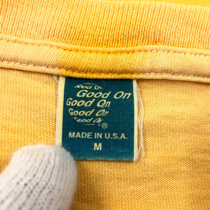 【現状渡し品】【メンズ】 GOOD ON グッドオン POCKET S/S TEE USA製 ポケット付き半袖Tシャツ トップス 146-260802-hn-01-fur サイズ：M カラー：イエロー 万代Net店