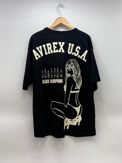 【中古品】【メンズ】 AVIREX アヴィレックス SCORPIONS T-SHIRT 783-3934022 半袖Tシャツ 145-260611-sa-01-fur サイズ：L カラー：ブラック 万代Net店