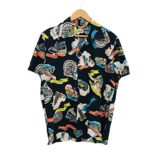 【中古品】【メンズ】 schott ショット HAWAIIAN SHT NY MAP 3195025 ハワイアンシャツ ニューヨークマップ カジュアルシャツ 半袖 トップス 145-250121-hn-06-fur サイズ：S カラー：マルチカラー 万代Net店